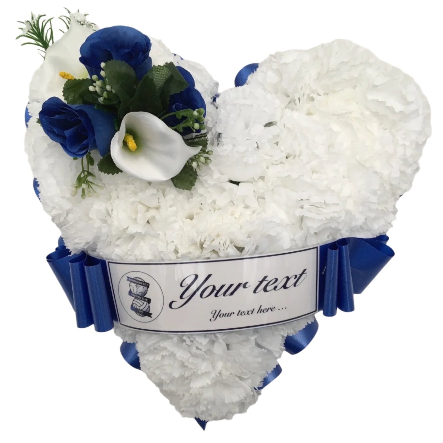 Blue Heart Football Team Wreath