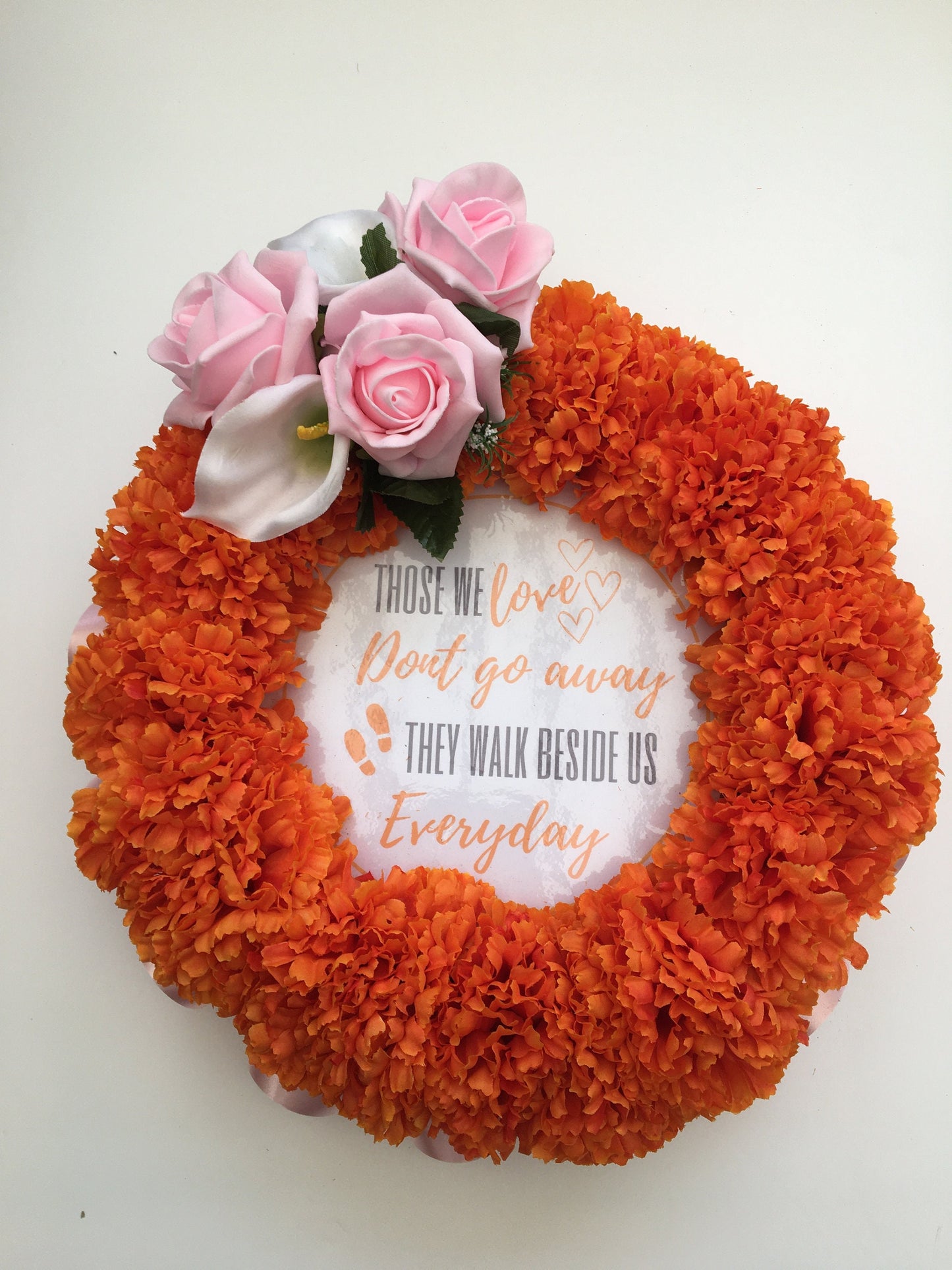 Wreath Artificial Silk Funeral Flower Tribute Quote Any Colour memorial wreath for Mum, Nan, Dad Grandad.