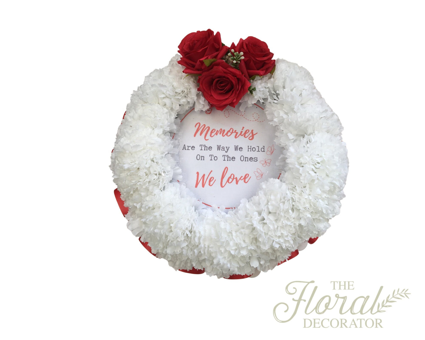 Wreath Artificial Silk Funeral Flower for Memorial Tribute Grave Any colour Sentimental Quote Wreath Flower Arrangement.