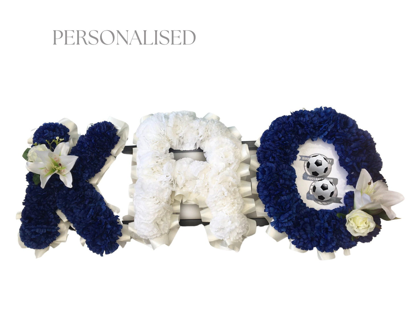 KRO Artificial Silk Funeral Flower - Birmingham City FC - Memorial Tribute - Football Tribute For Dad Grandad Son