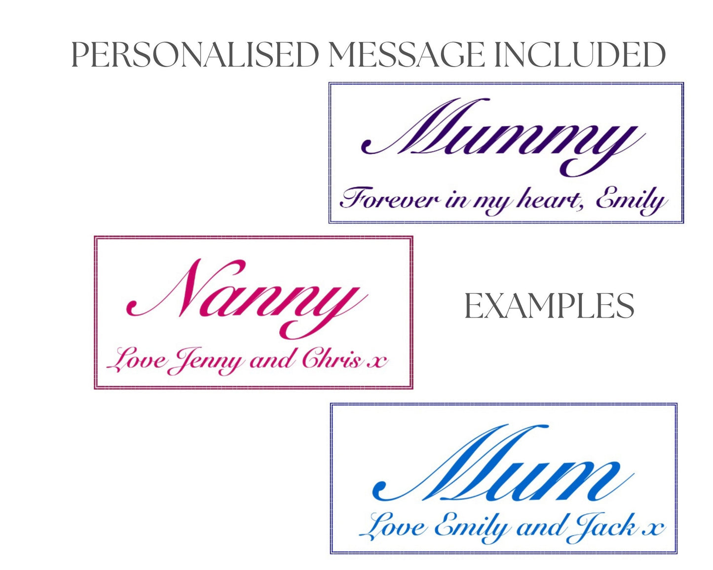 Mum Artificial Silk Funeral Flower Wreath Tribute Pink or Choose Any Colour for Grave Memorial Decoration includes Personalised Name