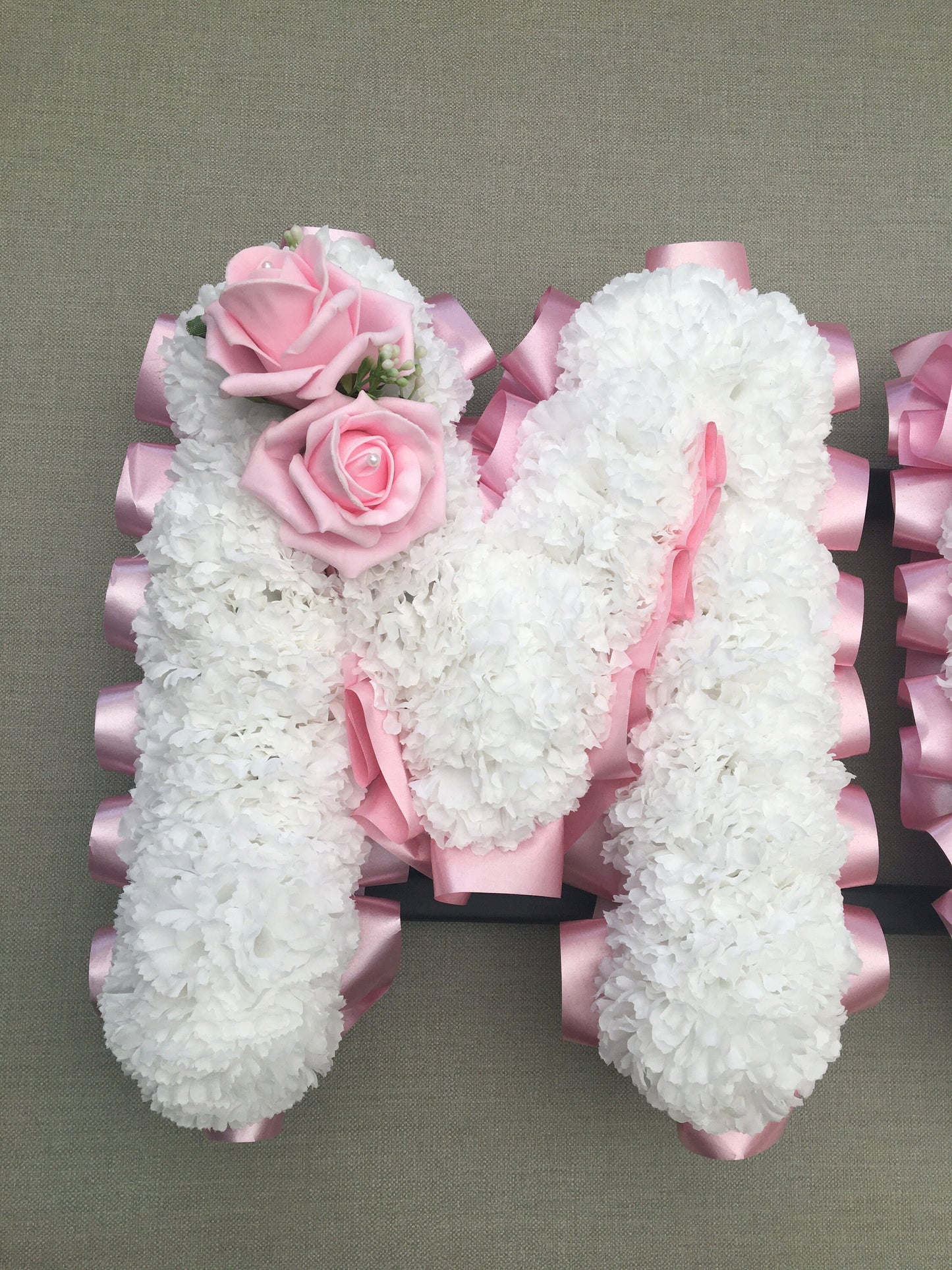 MUM Funeral Flowers Artificial Silk 3 Letter Tribute For Grave
