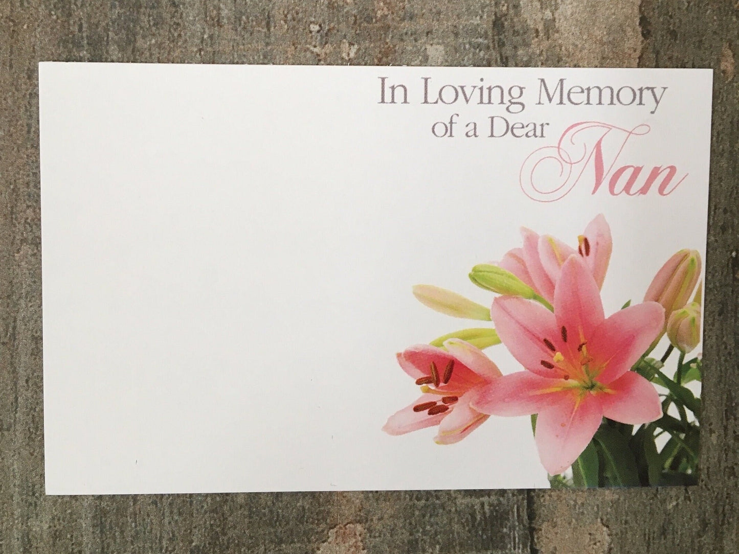 Floristry Funeral Tribute Card / Clear Sleeve / Card Holder - Loving Memory Of A Dear MUM