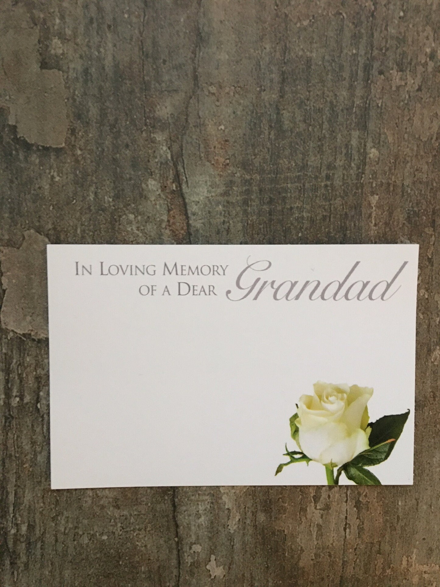 Floristry Funeral Tribute Card / Clear Sleeve / Card Holder - Loving Memory Of A Dear Grandad