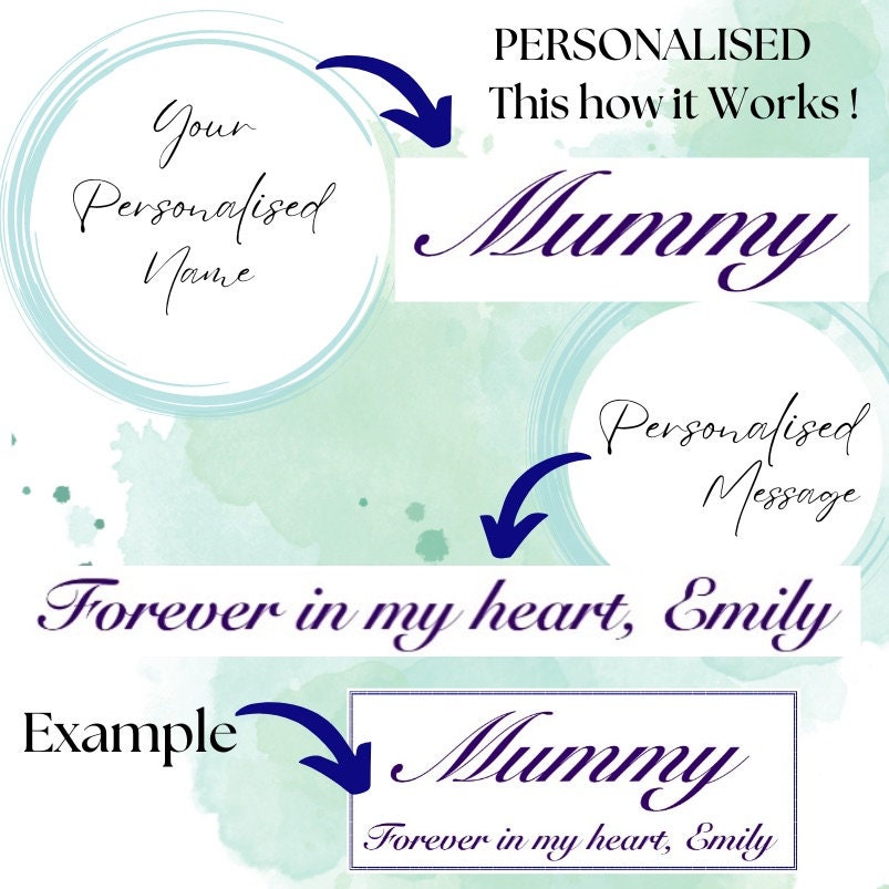 Mum Artificial Silk Funeral Flower Wreath Tribute Pink or Choose Any Colour for Grave Memorial Decoration includes Personalised Name