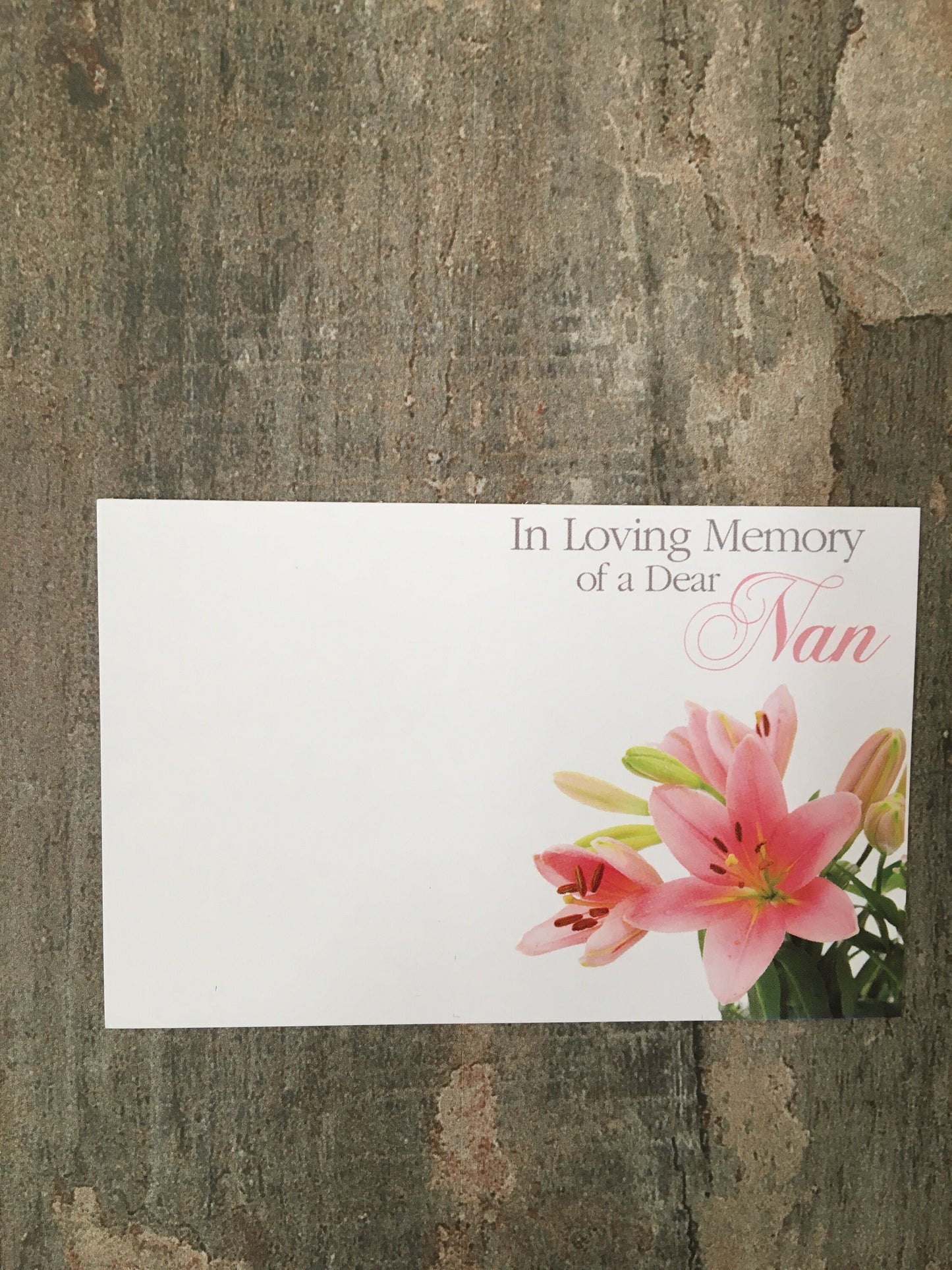 Floristry Funeral Tribute Card / Clear Sleeve / Card Holder - Loving Memory Of A Dear MUM