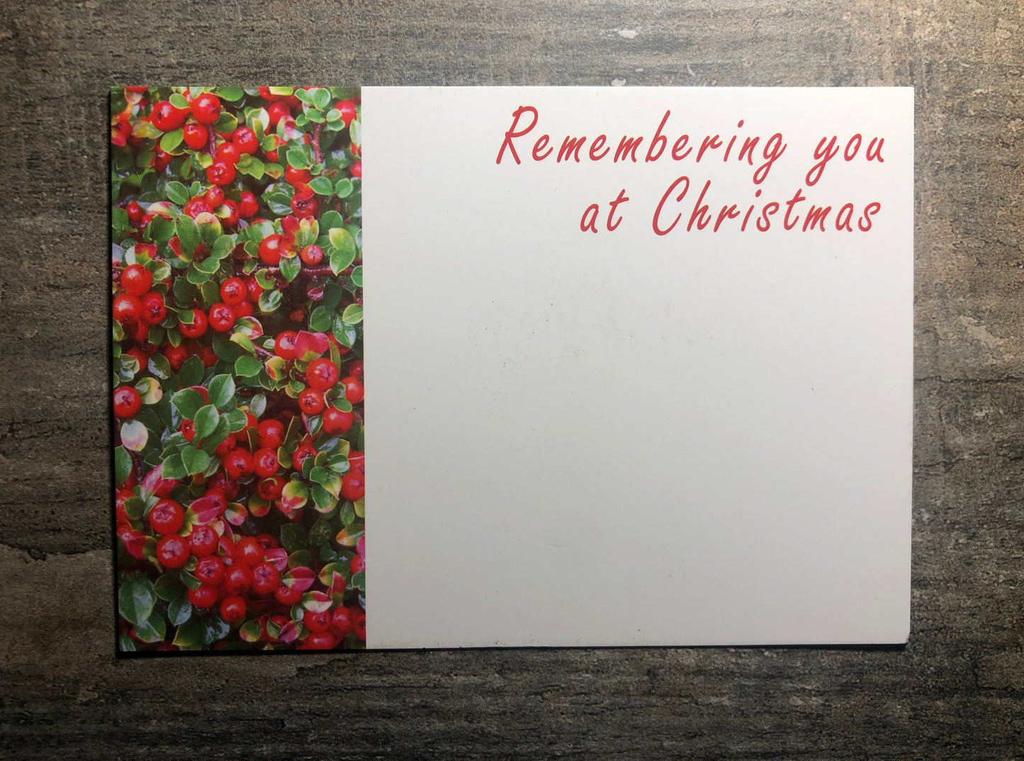Floristry Funeral Tribute Card / Clear Sleeve / Card Holder - Remembering You At Christmas Large