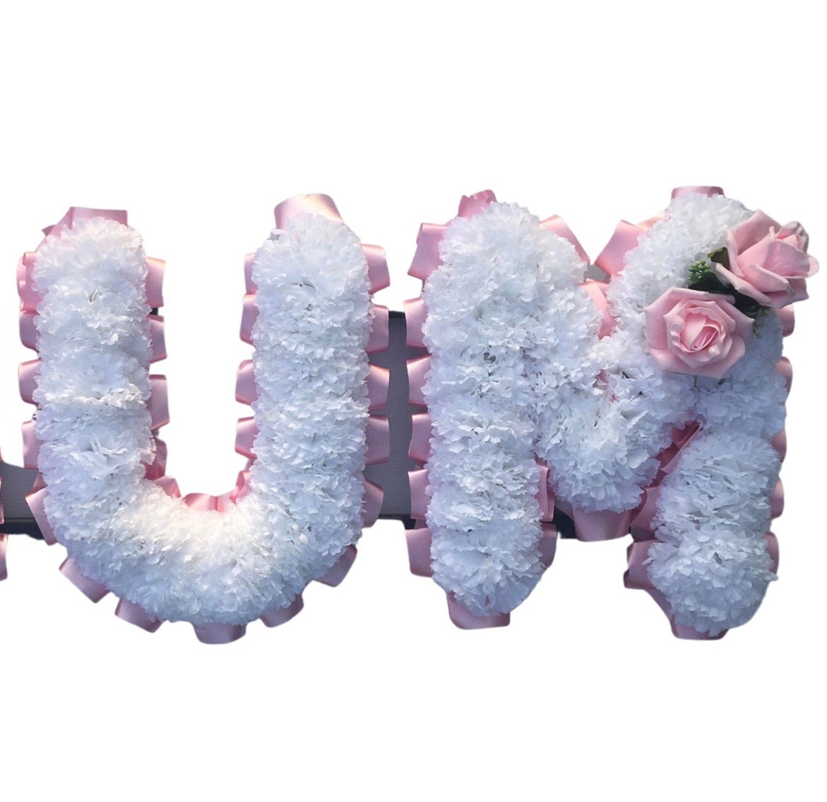 2 letter Artificial Silk Funeral Flower Letters For Grave Decoration Memorial Tribute
