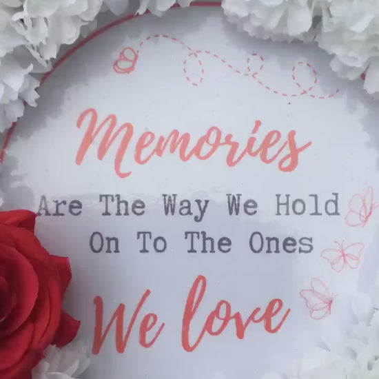 Wreath Artificial Silk Funeral Flower for Memorial Tribute Grave Any colour Sentimental Quote Wreath Flower Arrangement.