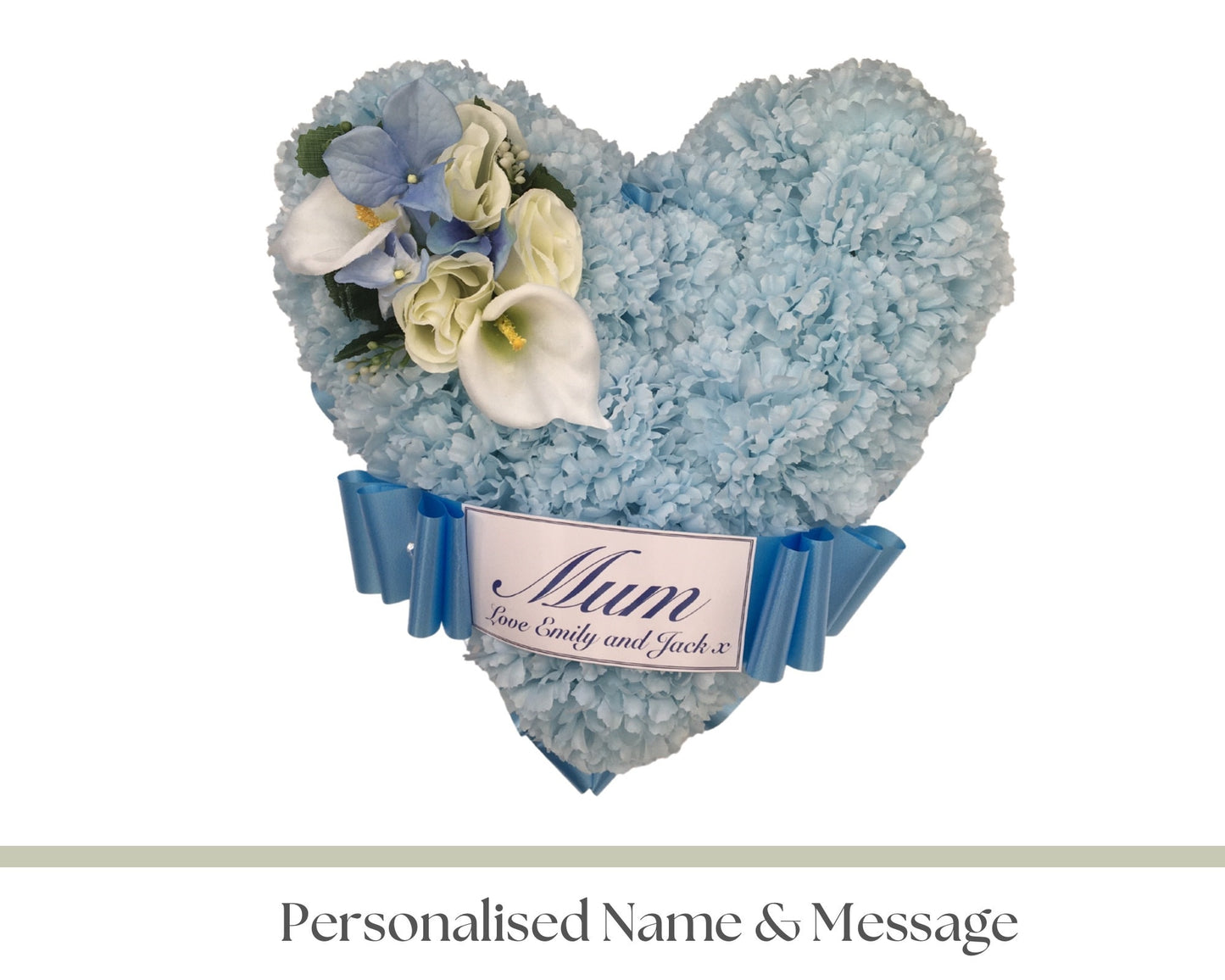 HEART Funeral Tribute Artificial Flowers Lasting Keepsake Pink Wreath For Grave Memorial.