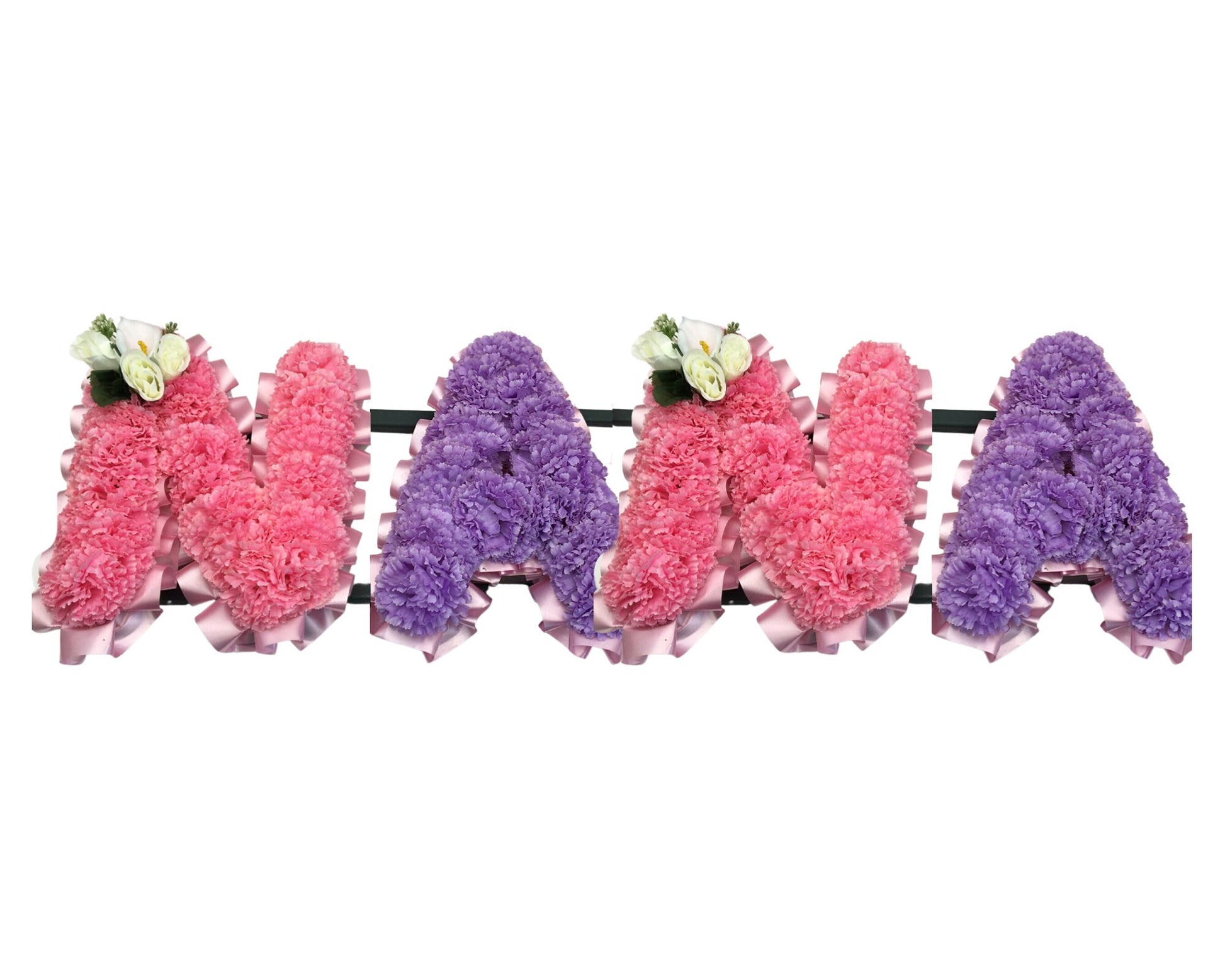 4 letter Artificial Silk Funeral Flower Letters For Grave Decoration Memorial Tribute