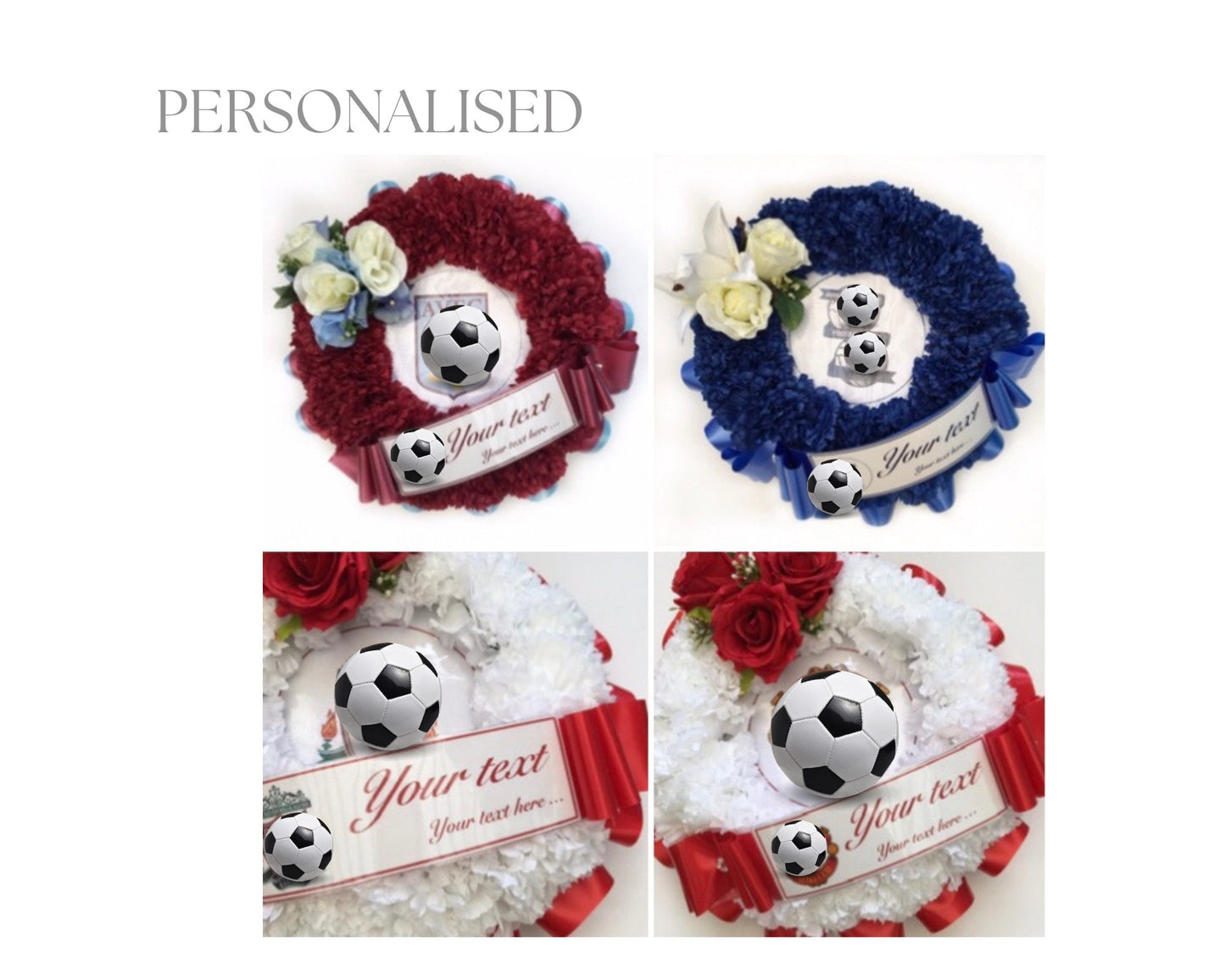 Any Sport Wreath Artificial Silk Funeral Flower Sports Team Memorial Tribute Grave