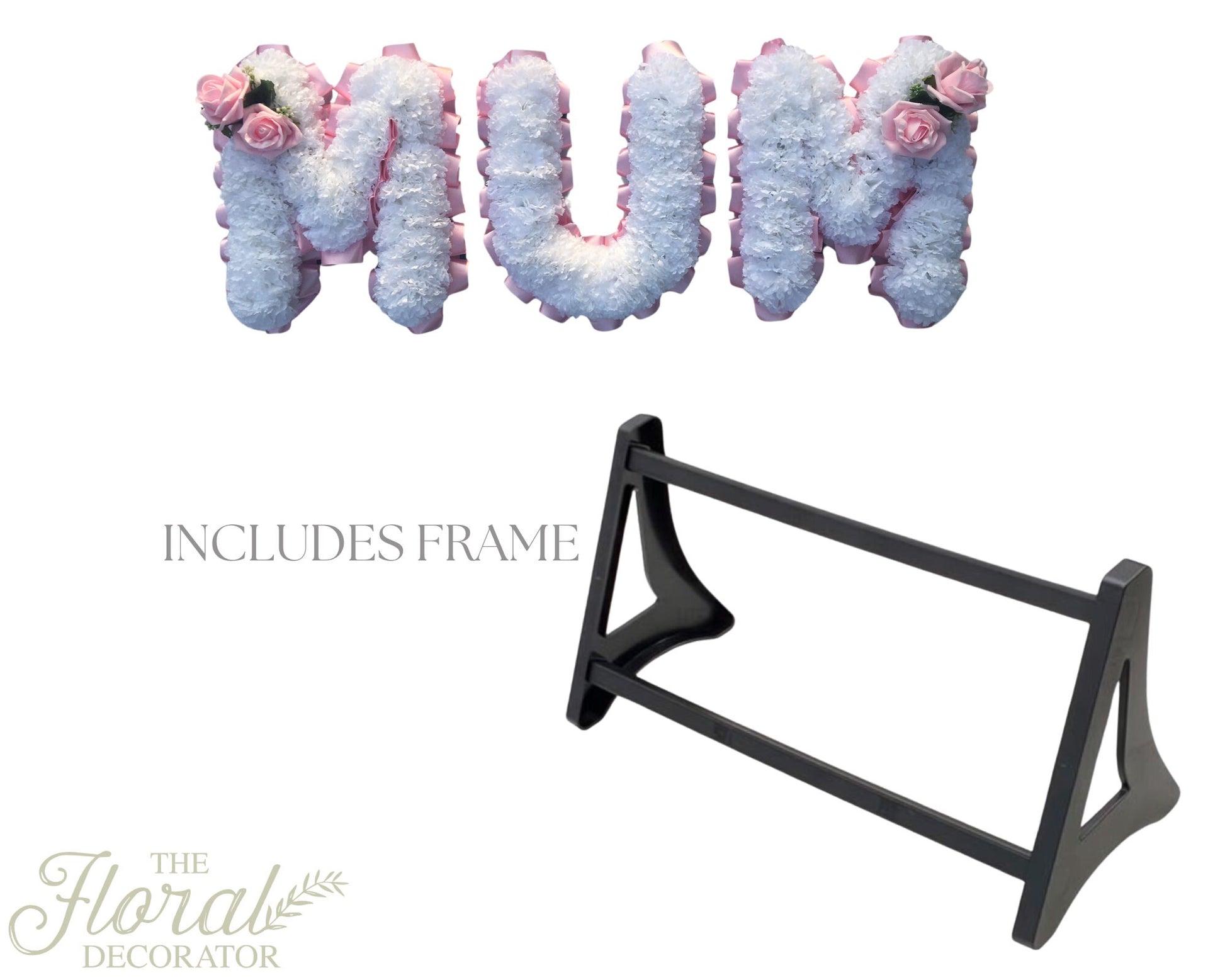 MUM Funeral Flowers Artificial Silk 3 Letter Tribute For Grave